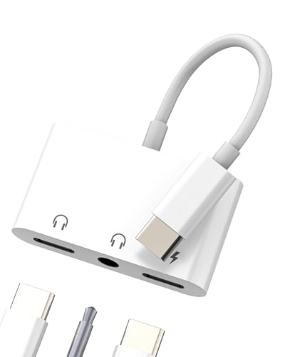 Adaptateur USB C Écouteur Jack Casque 3.5mm pour iPhone 16 15 Chargeur Compatible avec Samsung AUX Audio Câble Splitter Type C Prise Connecteur pour Apple pour iPad Téléphone Voiture Accessories
