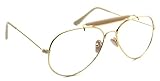 Retro Aviator Clear Lens Glasses Super Vintage Classic Fashion Nickel Gold Metal Frame Eyeglasses