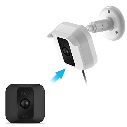 Blink XT Camera Wall Mount Bracket,Weather Proof 360 Degree Protective Adjustable Indoor Outdoor Mount and Cover for Blink XT Home Security Camera System Anti-Sun Glare UV Protection (White(1 Pack))