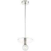 Nuvo Barbett-1 Light Medium Pendant in Traditional Style-10 Inches Wide by 3.5 Inches High-Polished Nickel Finish