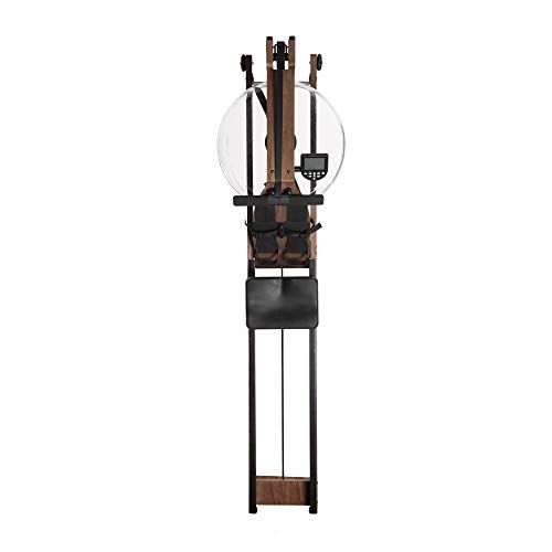 Incline Fit Wood Water Rowing Machine with Monitor, Walnut
