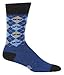 Sock It To Me Argyle Mustache Men's Sock (Blue) One Size Fits Most