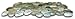 Sea Green Standing Pebble Tile 1 piece (Mesh Mounted)
