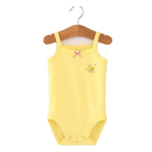 Infants Baby Girls Sleeveless Onseies Tank Top 100% Cotton Baby Bodysuit Pack of Cardigan Onsies for Infants (12-18 Months)
