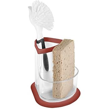 dish scrubber with holder