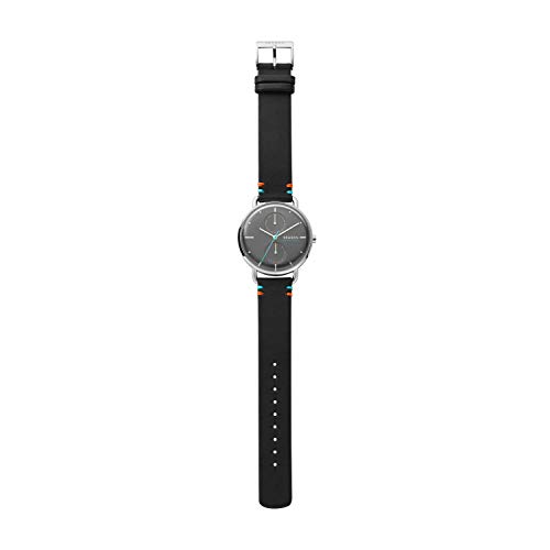 Skagen-Womens-Stainless-Steel-Quartz-Watch-with-Leather-Strap-Black-16-Model-SKW2930