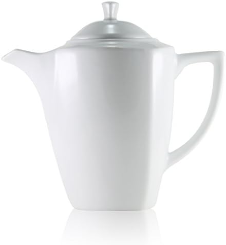 Aidas 55 oz Large White Modern Ceramic Teapot for Hot Drinks and Other Beverages, 1 unit