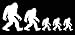 NI273 Bigfoot Sasquatch Family Stick Figure Decal Sticker | 7.5-Inches by 3-Inches | Premium White Vinyl Decal