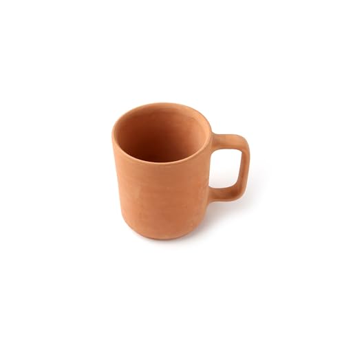 ARK Handcrafted Terracotta Clay Mug (350 ml) | Natural Earthen Cup for Tea, Coffee & Herbal Drinks | Chemical-Free, Eco-Friendly, Enhances Taste