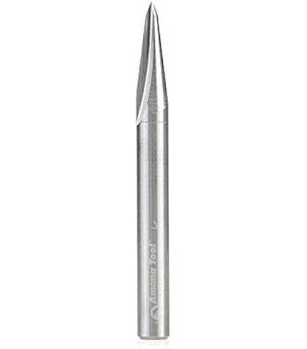 Amana Tool - 45625 Solid Carbide V-Groove 90 Deg x 1/4 Dia x