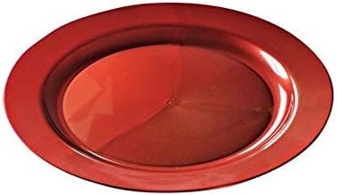 12 Disposable Plastic Wedding Plates 24 cm Pearly Crimson