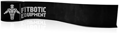 Fitbotic 2 Pack Floss Black Band Wraps for Mobility &amp; Recovery Muscle Compression Tack Wrap Bands for Flossing and Circulation, Therapy, Crossfit, Wrist, Shoulders, Knee, Elbows, Patella
