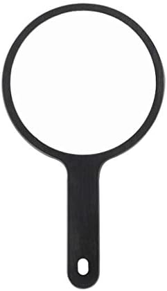 WXF Handheld Mirrors with Handle, Small Compact Cosmetic Mirror Natural Daylight Hairdressing Hand Mirror for Professional Salon Barbers (color : Black, Size : 1628cm)