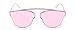 GAMT Mirrored Metal Frame Sunglasses Rimless Designer for Men Pink