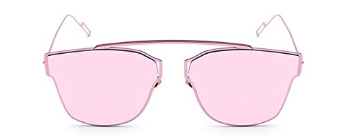 GAMT Mirrored Metal Frame Sunglasses Rimless Designer for Men Pink