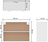 vidaXL High Gloss White Kitchen Cabinet Storage Shelf Organiser 80x31x60cm view 3