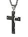 HZMAN Men's Stainless Steel Jesus Christ Crucifix Cross Lord's Prayer Pendant Necklace