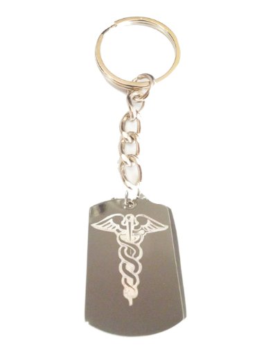 Novelty Medicine Medical Emergency Responder Symbol Logo - Metal Ring Key Chain Keychain