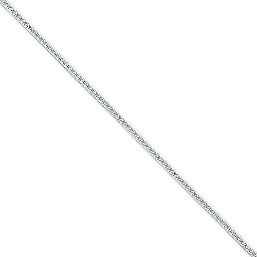 Sterling Silver 2.5mm Diamond-Cut Round Franco Chain