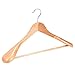 RoyalHanger Coat Hanger 6-Pack, Wood Hangers Trouser Hangers Extra Wide Shoulder Wooden Hangers for Heavy Coat, Sweater, Skirt, Suit, Pants, Natural Finish