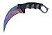 Innoverse Karambit Hawkbill Talon Soul Full Tang Fixed Blade Neck Knife w/ABS Sheath (Limited Edition) (Rainbow Fade)