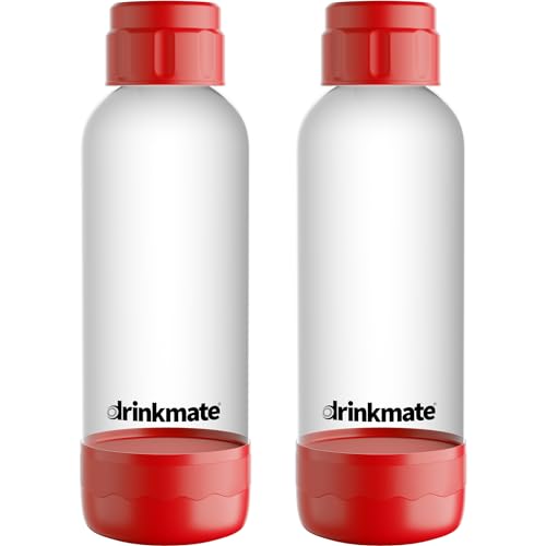 Drinkmate Carbonation Bottles (2 Pack) (1L, Red)