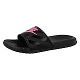 Nike Women's Benassi Just Do It Sandal, Black/Vivid