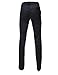FLATSEVEN Mens Slim Fit Chino Pants Trouser Premium Cotton (CH101) Navy, Size L