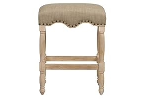 Image of Standard Furniture Yorkshire 26" Barstool with Upholstered Seat, Natural