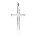 Unisex Large Personalize Traditional Plain Simple Basic Religious Cross Pendant Necklace For Women Men Teen Polished Solid .925 Sterling Silver Customizable