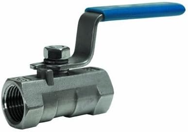 Stainless Steel Monoblock Ball Valve A351 CF8M Inline Connector with Internal Female X Female Thread End ISO 7-1 (EN 10226-1) and Aluminium Lever Handle pressure tight Ball Tap
