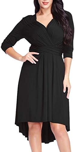 Womens Casual Ruffle Loose Lantern Sleeve Short Swing Tunic Shift Dress Maxi Dress Plus Size Solid Dress