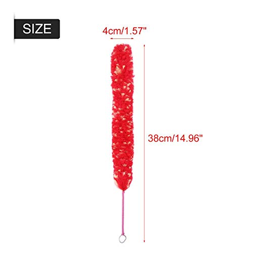Flute Cleaning Brush Stick Nylon Swab Moisture Cleaner Cleaning Repair Tool Parts for Flute Woodwind Music Instruments - Red Length 38cm/14.96in