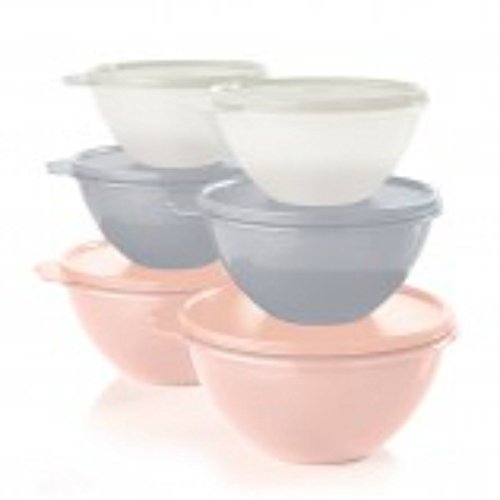 Tupperware Bowl Nesting Pastel Container Six Piece Set
