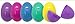 ez toys Filled Easter Eggs, Surprise Eggs Filled with Easter Toy, Great for Easter Eggs School Hunt, Surprise Eggs Hinged Together for Easy Assembly with Bonus Easter Multi Color Highlighter, 30 Piece