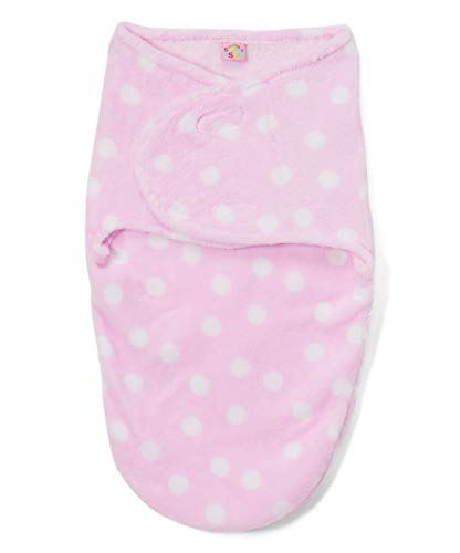 Sweet & Soft Baby Boys & Girls Micro Fleece Sleep Swaddler (Pink Dots)