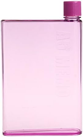 Zczhang fish858 420ml Portable Plastic Stylish Notebook Water Bottle Travel Drinkware Cup (Pink)