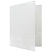 JAM PAPER Laminated Two Pocket Glossy School Folders - Letter Size - High Gloss White - Bulk 25/Pack