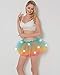 Women LED Tutu Light Up Neon Rainbow 5 Layered Party Dance Tulle Skirt Rainbow