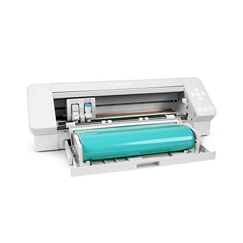 Silhouette White Cameo 4 Starter Bundle with 38 Oracal Vinyl Sheets, T-Shirt Vinyl, Transfer Paper, Class, Guides and 24 Sketch Pens