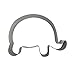 Mziart Lovely Animal Shape Stainless Steel Cookie Cutter Fondant Cutter Metal Cookie Molds Press (Elephant)