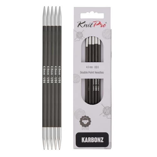 KnitPro Karbonz Double Pointed Needles 8 (20cm) | 4.00 mm