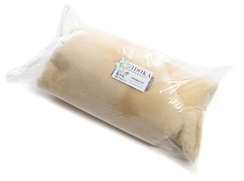 Desert Breeze Distributing Minidoka Sheepskin Medical Underlay, Double Pelt, XL Size, Natural Shape, Average 78"-80" L x 25"-27" W, Super Plush and Silky Soft Merino Lambskin