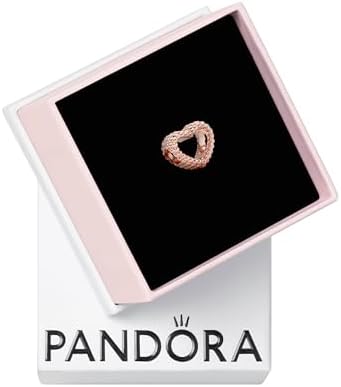 Amazon.com: Pandora Sparkling Leveled Heart Charm Bracelet Charm