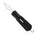 Special Supplies Button Hook (Universal) Wire Loop Pull Through - Shirt, Dress, Collar - Non-Slip, Ribbed Grip for Seniors, Arthritis Sufferers - Wide Gripper, Puller Dressing Aid (Black)
