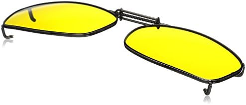 Cocoons Polarized Clip-on Rectangle 5 L4248Y Rectangular Sunglasses, Gunmetal, 52 mm