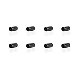 XIANEWS 1/4 Inch Round Flexible PVC Black Vinyl End Cap, Abrasion Resistant Rubber Cover/Protective Cover/Safety Cover/Protector for Pipe Fitting, Rod, Bolt, Screw and Outdoor Tools (Pack of 8)