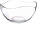 Circleware Wavy Glass Mixing Bowl, Home and Kitchen Serving Fruit Decoration Dish Glassware for Salad, Punch Beverage, Ice Cream, Dessert, Food, Best Selling Gifts, Large 10