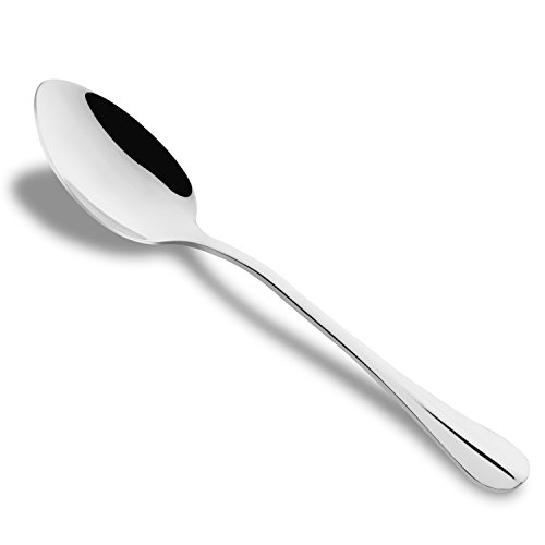 Hiware 12-piece Good Stainless Steel Dinner Spoons Set, 7.4 Inch