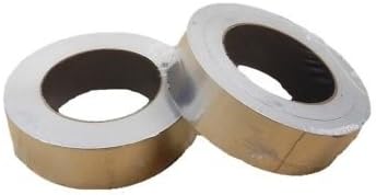 2pk of 1.5" in 50 yards 1 1/2 inch 2.7 Mil Aluminum Foil HVAC Tape 36mm Heating A/C Ducting Seal Repair Install UV Chemical Moisture Barrier Vapor Flame Resistant High Temperature Acrylic Adhesive